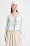 Hardy Tie-Up Muslin Blouse Blue - 7