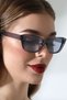 Women's uv400 smoked cat eye sunglasses 23009 c5 - 5