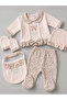 Newborn Baby Girl Leopard Patterned 5-Piece Hospital Release Set 100% Cotton Fabric - 2