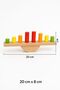 Wooden Balance Tower – Educational Motor Skill and Coordination Game with Colored Cylinders - 8
