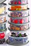 Set of 12 Round Microwave & Freezer Compatible Trio Storage Container X4 0.75 Lt/1 Lt/1.5 Lt - 3