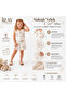 Girl's Beige Embroidery Detailed Linen Look Shorts Set – Buttoned Summer Two-Piece Set