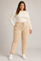 Women's Double Leg Plus Size Sweatpants Beige 2020