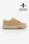 Women's Sneaker High Sole Lace-Up Sports Shoes Kotnel Yellow Linen - 3