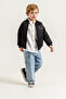 Boy's Bomber Jacket, Shirt, Wide Leg Jeans, 3-Piece Set 9102 Spr - 3
