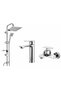 Eskaya Set of 3 Shower System Robot Washbasin Mixer Bathroom Mixer - 7