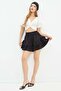 Elastic Waist Layered Short Skirt - 2