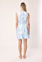 Hakim Collar Belted Blue Paisley Patterned Mini Dress - Lavinia - 3