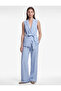 Wide Collar Sleeveless Belted Vest