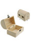 L Decorate Wooden box Trinket Jewellery Keepsake Pine Plain Storage Wedding Wooden Arched Hinged Bo. - 4