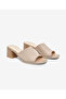 Women's Mink Genuine Leather Heeled Slippers 5Y2Pt34711 - 3