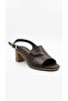 Brown Women's Genuine Leather Heeled Sandals 617.1565 - 2