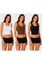 Women's Thick Strap Camisole Ribbed Cotton 3-Piece Undershirt