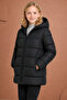 Girl's Fleece Sheepskin Hooded Waterproof Wind Resistant Inflatable Winter Coat with Pockets - 3