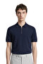 Men's Fit Zippered Knitwear Polo T-Shirt Stefano