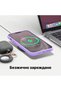 Silicone case iPhone 12 Pro Max, with microfiber, thin, protective, raised edges, light lilac - 6