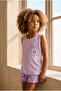 Lavender girl's lace pajama top - lilac - 2