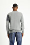 Crew Neck Patterned Wool Slim Fit Slim Fit Knitwear Sweater - 6