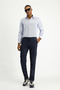 Long Sleeve Slim Fit Slim Fit Classic Striped Cotton Easy-Iron Shirt - 2