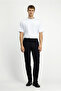 7 Drop Slim Fit Classic Fabric Trousers with Elasticated Waist and Drawstring