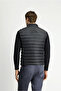Slim Fit High Collar Zippered Quilted Sports Vest - 5