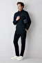 Classic Collar Zippered Pocket Seasonal Linen Coat - 6