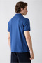 Regular Fit Buttoned Polo Collar Striped Pocket 100% Cotton T-Shirt - 4