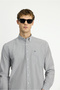 Long Sleeve Regular Fit Striped Button Collar Cotton Piece Easy to Wear Shirt - 3