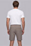 Techno-Line Regular Fit Knitted Flexible Sweat Shorts with Snap Fasteners and Elastic Waist - 3