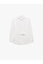 Cotton Regular Fit Long Sleeve Belted Poplin Shirt - 5