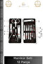 # Manicure Set Professional Stainless Steel Nail Care Hygiene Manicure Set with Leather Case 12 Pieces - 3