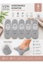 5-piece gray non-slip silicone baby socks