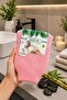 Bath Soap Dispenser Foam and Massage Loofah Pouch Pink - 5