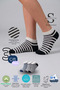 3-Piece Mixed Color Women's Cotton Seamless Towel Sole Booties Socks - Premium
