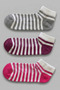 3-Piece Mixed Color Women's Cotton Seamless Towel Sole Booties Socks - Premium - 7
