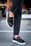 Kb-027 Kuback Laceless Black Patent Leather g Casual Men's Shoes - 7
