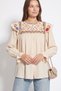 Cross-Stitch Embroidered Tunic 2099 - CREAM