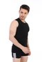 Men's Ribbed Sleeveless Sports Black Undershirt 0920 - 7