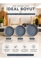 3-Piece Ceramic Pan Set, 20-22-24 Cm, Pfoa-Free Durable Ceramic Coating, Non-Stick Surface Suitable for Oil-Free Use, Wooden Handle
