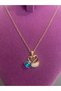 Swan Figured Blue Stone Zircon Detailed Gold Color Women's Steel Necklace Elegant Stylish Design - 4