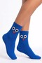3 Pairs of Emoji Patterned Unisex Colorful Socks Cotton Soft Textured College Socks - 3