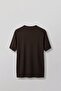 Men's Regular Fit Ribbed Knit Crew Neck T-Shirt Brown - 2