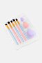 8 Pieces Make Up Brush And Blenders Set , Pink - 2