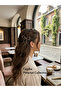 Pinterest Big Ribbon Imported Silver Shiny Plated Metal Clip Hairpin