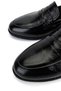 Women's Black Wrinkled Patent Leather Genuine Leather Loafer Shoes - 5