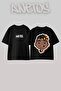 Phoenix Valorant Design Back Printed Cotton Black Oversize T-Shirt