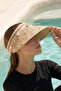 Pearl Visor Straw Hat Sunscreen Visor Rş-2134 Beige - 3