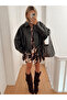 Belted Bomber Leather Jacket - 4