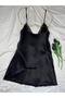 Silky Textured Satin Strap Dress Nightgown - 3