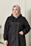 Women's Plus Size Hooded Zipper Long Coat - 3